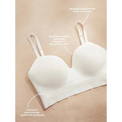 Women'S Anti-Sagging plus Size Bra Upper Support Traceless Underwear Comfortable Everyday Gather-Up Wireless Smooth Back Bra
